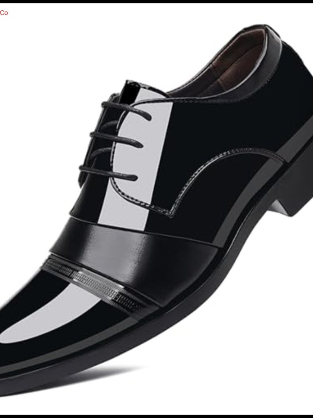 Men's Vintage Patent Leather Oxfords Formal Business Lace Up Dress Shoes